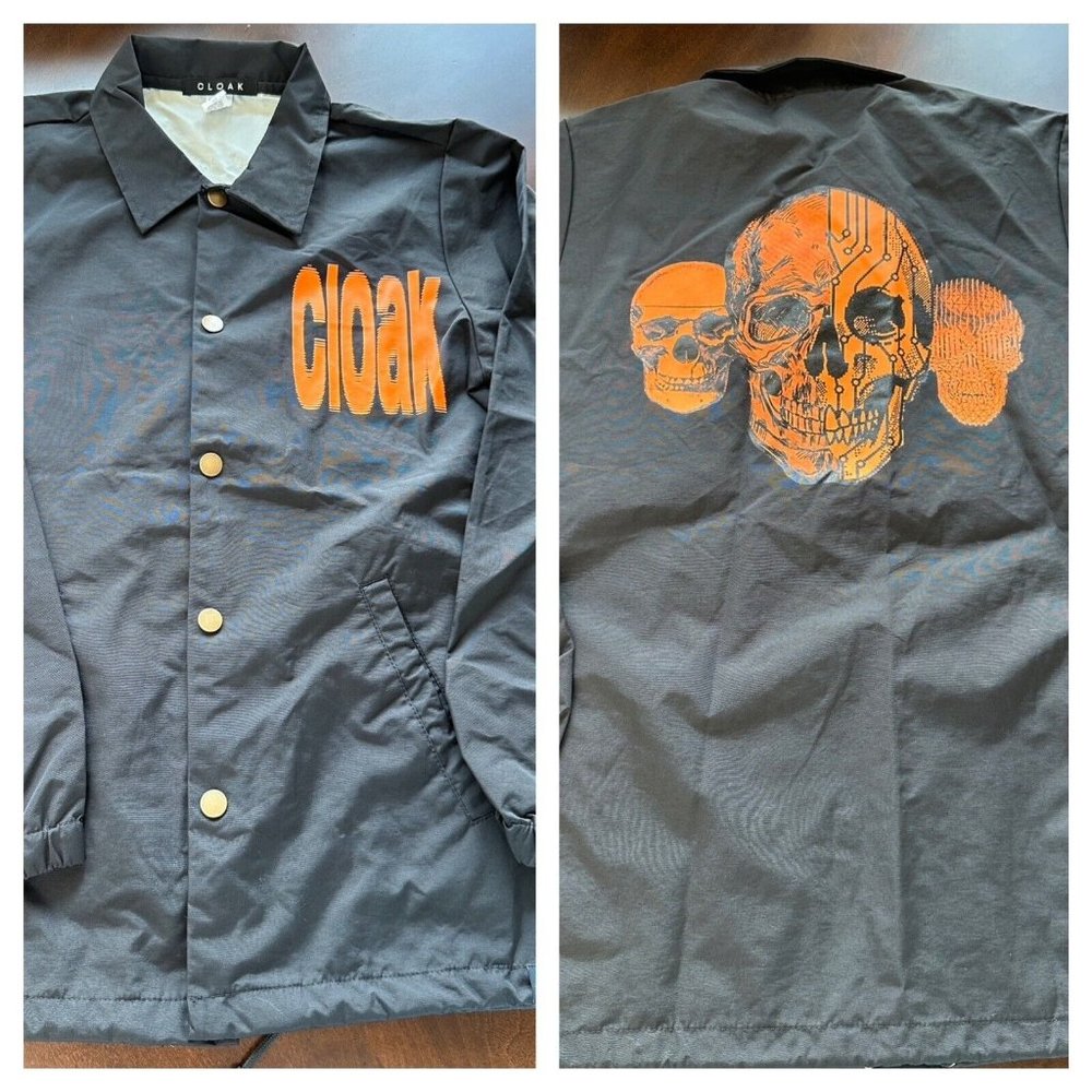 CLOAK Brand Markiplier‎ & Jacksepticeye Black & Orange Skull Jacket XS